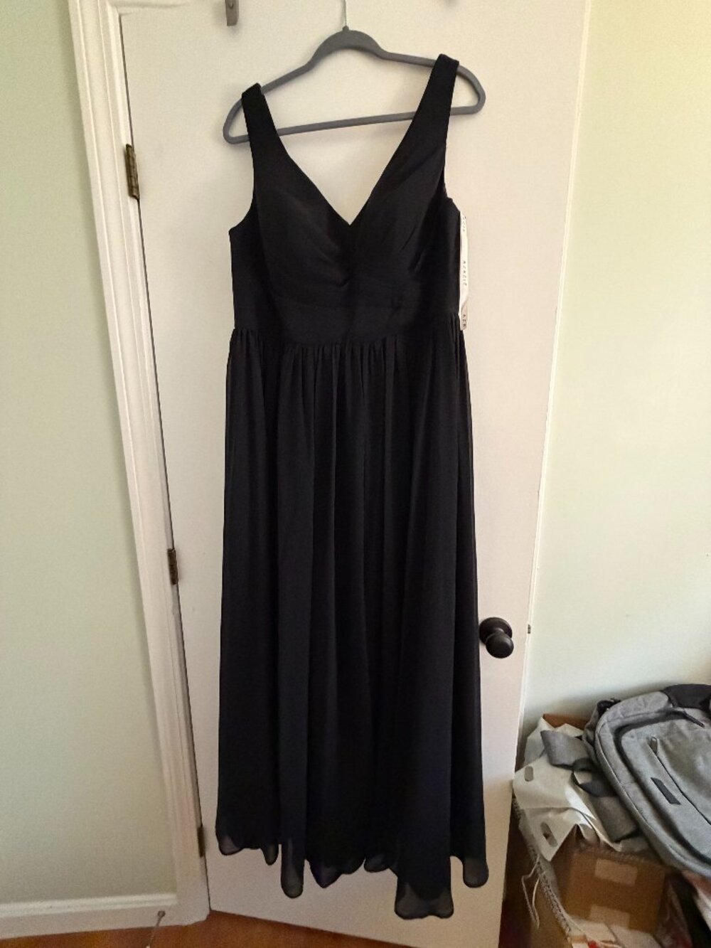 Azazie Black Keyla Bridesmaid Dress Size 16
